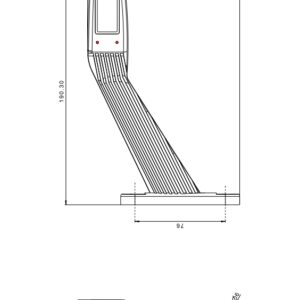 3-functional LED gabaritų žibintas, dešinės pusės, long, slanted rubber arm, 2×0.75 mm2 cable 0.3 m long. - Image 4