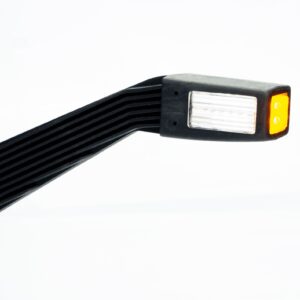 3-functional LED gabaritų žibintas, dešinės pusės, long, slanted rubber arm, 2×0.75 mm2 cable 0.3 m long. - Image 1