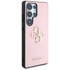 Guess Grained Big 4G Logo Small Classic Logo - dėklas skirtas Samsung Galaxy S25 Ultra pink - Image 4