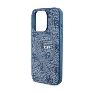 Guess 4G Collection Leather Metal Logo MagSafe - dėklas skirtas Apple iPhone 15 Pro Max blue - Image 6