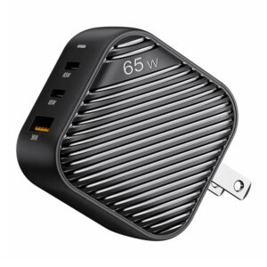 INVZI GanHub 2x USB-C + USB wall charger, 65W, EU/UK/AU/US juodos spalvos - Image 3