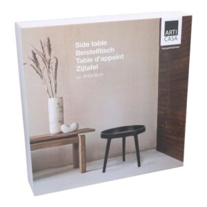 Arti Casa - Round Coffee Table for Living Room 40x36 cm (Black) - Image 3