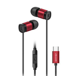 USAMS EP-46 - USB-C stereo headphones Red