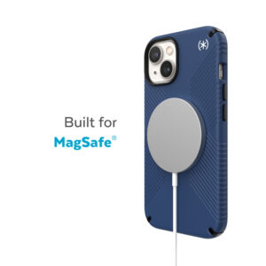 Speck Presidio2 Grip + MagSafe - dėklas skirtas Apple iPhone 14 Plus su MICROBAN coating Coastal Blue / Black / White - Image 1