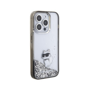 Karl Lagerfeld Liquid Glitter Choupette - Apple iPhone 15 Pro Max Case Transparent - Image 4