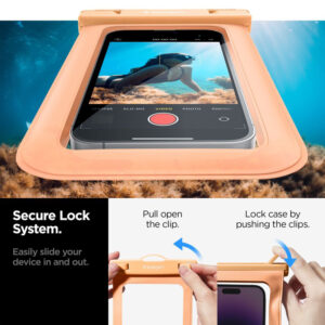 Spigen A601 Universal Waterproof Case - Case for smartphones up to 6.9" (Apricot) - Image 6