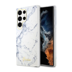 Guess Marble Collection - dėklas skirtas Samsung Galaxy S23 Ultra White - Image 1
