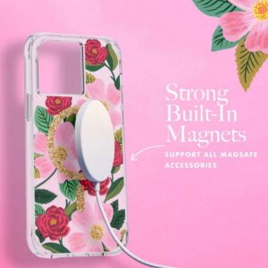 Rifle Paper Clear MagSafe - dėklas decorated in gold skirtas Apple iPhone 14 Pro Max Rose Garden - Image 5