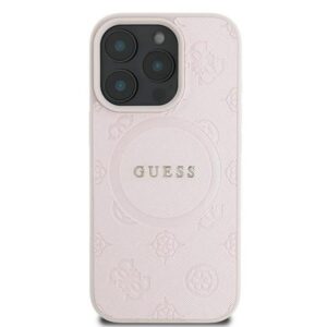 Guess Saffiano Peony Classic Logo MagSafe - Case Apple iPhone 16 Pro pink - Image 3