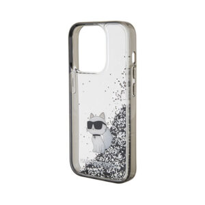 Karl Lagerfeld Liquid Glitter Choupette - Apple iPhone 15 Pro Max Case Transparent - Image 6