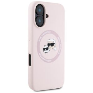 Karl Lagerfeld Silicone Double Heads And Circle MagSafe - dėklas skirtas Apple iPhone 16 pink - Image 4