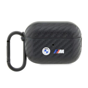 BMW Carbon Double Metal Logo - dėklas skirtas Apple AirPods Pro 2 (Black) - Image 1