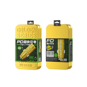 WEKOME WP-C37 Sakin Series - USB-C & USB-A Fast Charging PD 20W automobilinis įkroviklis aukso spalvos - Image 3