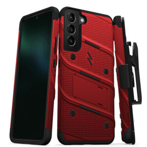 ZIZO BOLT Bundle Samsung Galaxy S22+ Case - Red & Black - Image 1
