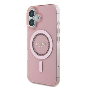 Guess IML Rhinestones MagSafe - dėklas skirtas Apple iPhone 16 Plus Pink - Image 2