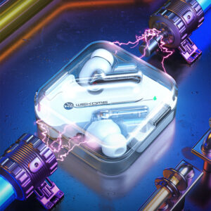 WEKOME V51 Vanguard Series - Bluetooth V5.1 TWS wireless headphones with charging case (White) - Image 5