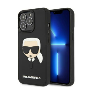 Karl Lagerfeld 3D Rubber Karl's Head - dėklas skirtas Apple iPhone 13 Pro juodos spalvos - Image 1