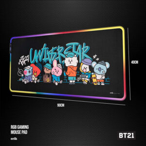 BT21 - Gaming/desk mat XXL with LED illumination (90 x 40 cm) - Image 2