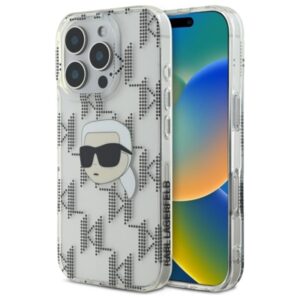 Karl Lagerfeld IML Karl Head Electroplated - dėklas skirtas Apple iPhone 16 Pro Max transparent - Image 1