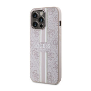 Guess 4G Printed Stripes MagSafe - dėklas skirtas Apple iPhone 13 Pro Max Pink - Image 2
