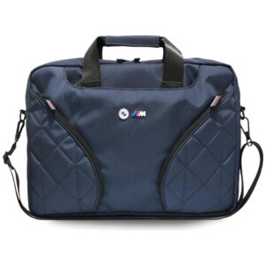 BMW Nylon Pockets & Metal Logo - 16" Notebook Bag Navy Blue