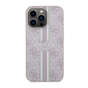 Guess 4G Printed Stripes MagSafe - dėklas skirtas Apple iPhone 13 Pro Max Pink - Image 3