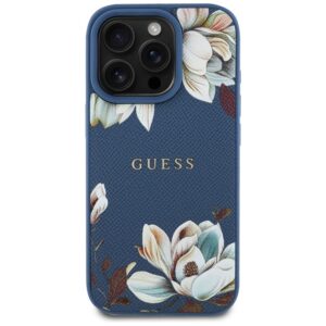 Guess Grained Printed Flower Pattern MagSafe - dėklas skirtas Apple iPhone 16 Pro blue - Image 3