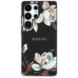 Guess Grained Printed Flower Pattern MagSafe - dėklas skirtas Samsung Galaxy S25 Ultra black - Image 3