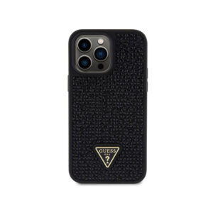 Guess Rhinestone Triangle - dėklas skirtas Apple iPhone 14 Pro Max Case Black - Image 3