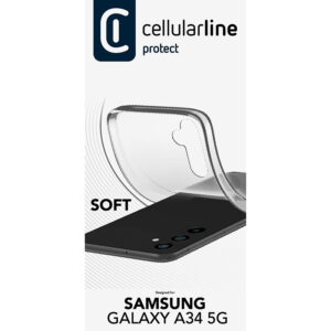 Cellularline Soft - Samsung Galaxy A34 5G dėklas Transparent - Image 3