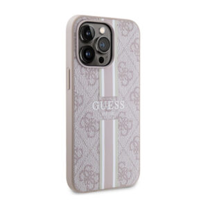 Guess 4G Printed Stripes MagSafe - dėklas skirtas Apple iPhone 13 Pro Max Pink - Image 4