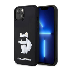 Karl Lagerfeld 3D Rubber NFT Choupette - dėklas skirtas Apple iPhone 14 Black - Image 1