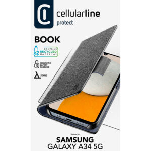 Cellularline Book dėklas - dėklas Samsung Galaxy A34 5G black - Image 4