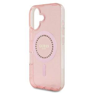 Guess IML Rhinestones MagSafe - dėklas skirtas Apple iPhone 16 Plus Pink - Image 6