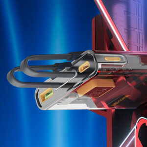 WEKOME WP-325 Vanguard Series - Power bank 20000 mAh Super Charging su built-in USB-C & Lightning PD 20W cable + QC 22.5W juodos spalvos / Transparent - Image 6