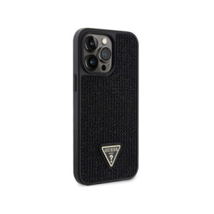 Guess Rhinestone Triangle - dėklas skirtas Apple iPhone 14 Pro Max Case Black - Image 4