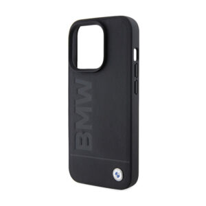 BMW Leather Hot Stamp - dėklas skirtas Apple iPhone 15 Pro black - Image 6