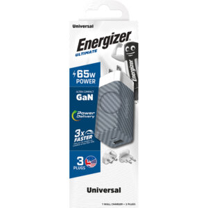 Energizer Ultimate - Multiplug EU / UK / US GaN USB-C & USB-A 65W PD mains įkroviklis sidabro spalvos - Image 4