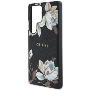 Guess Grained Printed Flower Pattern MagSafe - dėklas skirtas Samsung Galaxy S25 Ultra black - Image 6