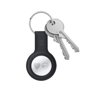 Crong Silicone Case with Key Ring - Protective case for key ring for Apple AirTag Black