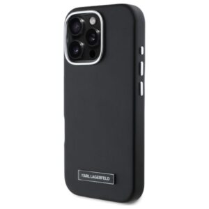 Karl Lagerfeld FW Metal Plate MagSafe - dėklas skirtas Apple iPhone 16 Pro black - Image 2