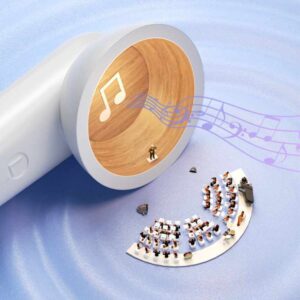 WEKOME S28 Pop Digital Series - Bluetooth V5.3 TWS belaidės ausinės su charging case su projector function baltos spalvos - Image 5