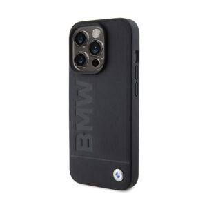 BMW Leather Hot Stamp MagSafe - dėklas skirtas Apple iPhone 15 Pro black - Image 2