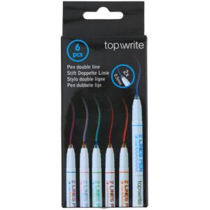 Topwrite - Double line ballpoint pen set 6 elements - Image 2