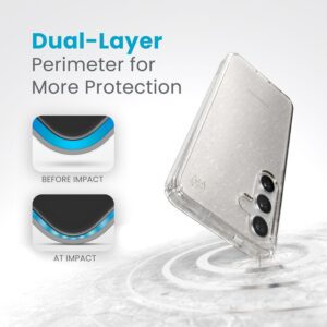 Speck Presidio Lux Glitter - dėklas skirtas Samsung Galaxy S24 Clear / Gold Glitter - Image 3