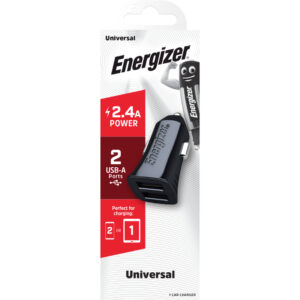 Energizer Classic - Car įkroviklis 2x USB-A 2.4A 12W juodos spalvos - Image 3