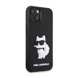 Karl Lagerfeld 3D Rubber NFT Choupette - dėklas skirtas Apple iPhone 14 Black - Image 4