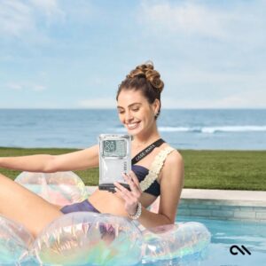 Case-Mate Waterproof Floating Pouch - Waterproof Smartphone Case Silver Chrome - Image 2