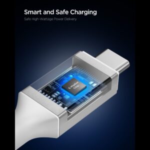 Spigen EB10015CC Essential Type-C kabelis 100W 150cm baltos spalvos - Image 4