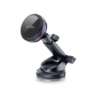 Tech-Protect V9 ArcticBoost magnetic MagSafe dashboard & vent automobilinis laikiklis su belaidžiu įkrovimu 25W QI2.2 juoda - Image 3